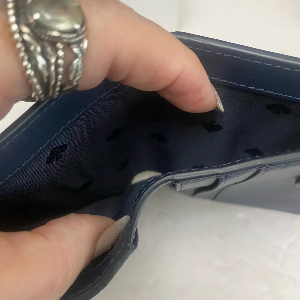 Kate Spade Midnight Blue Bi Fold Compact Wallet